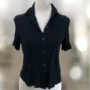 DbDk Driven BY Design Fashion Black Button-Down Women's Shirt Size M